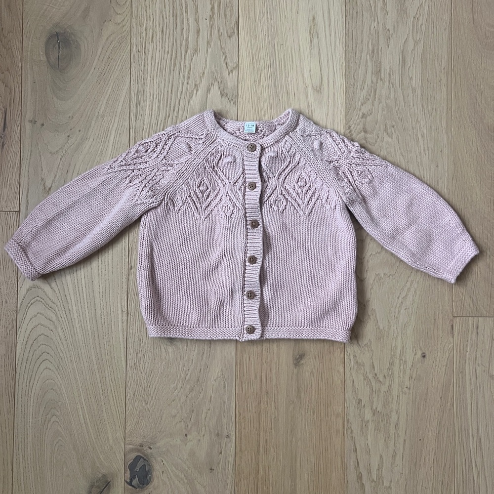 Marks & Spencer Pale Pink Knit Cardigan with Button Front